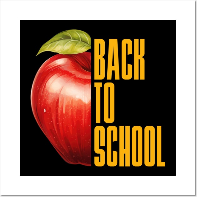 Back to School Apple Wall Art by DanielLiamGill